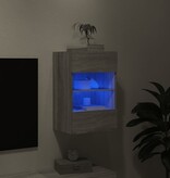 VidaXL Tv-wandmeubel met LED-verlichting 40x30x60,5 cm grijs sonoma