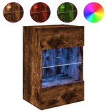 VidaXL Tv-wandmeubel met LED-verlichting 40x30x60,5 cm gerookt eiken