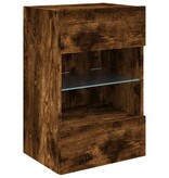 VidaXL Tv-wandmeubel met LED-verlichting 40x30x60,5 cm gerookt eiken