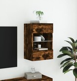 VidaXL Tv-wandmeubel met LED-verlichting 40x30x60,5 cm gerookt eiken