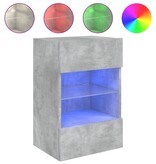 VidaXL Tv-wandmeubel met LED-verlichting 40x30x60,5 cm betongrijs