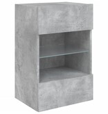VidaXL Tv-wandmeubel met LED-verlichting 40x30x60,5 cm betongrijs