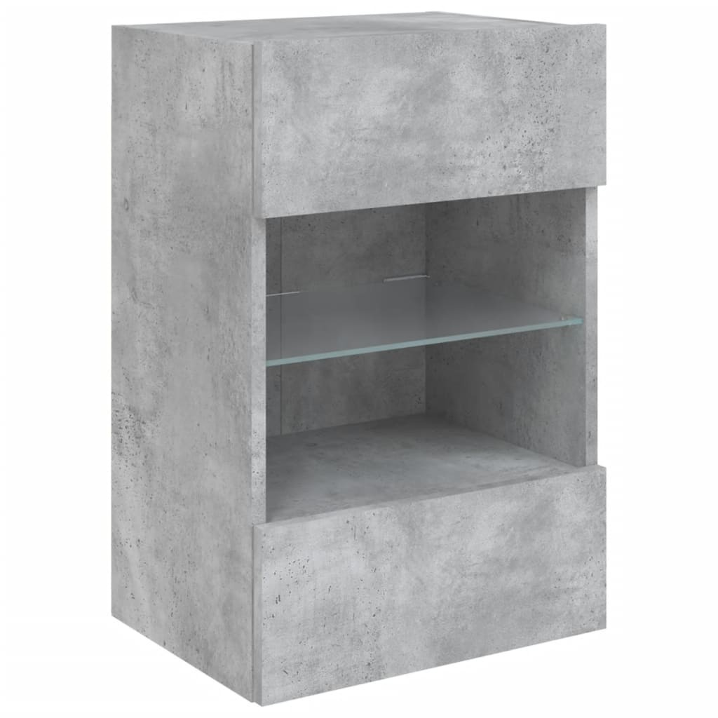 VidaXL Tv-wandmeubel met LED-verlichting 40x30x60,5 cm betongrijs