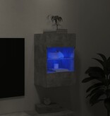 VidaXL Tv-wandmeubel met LED-verlichting 40x30x60,5 cm betongrijs