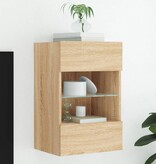 VidaXL Tv-wandmeubel met LED-verlichting 40x30x60,5 cm sonoma eiken
