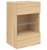 VidaXL Tv-wandmeubel met LED-verlichting 40x30x60,5 cm sonoma eiken