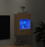 VidaXL Tv-wandmeubel met LED-verlichting 40x30x60,5 cm sonoma eiken