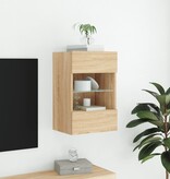 VidaXL Tv-wandmeubel met LED-verlichting 40x30x60,5 cm sonoma eiken