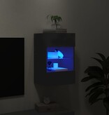 VidaXL Tv-wandmeubel met LED-verlichting 40x30x60,5 cm zwart