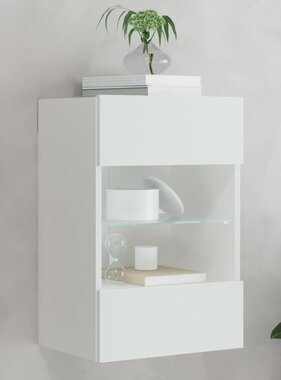 VidaXL Tv-meubel met LED-verlichting 40x30x60,5 cm wit