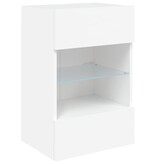 VidaXL Tv-meubel met LED-verlichting 40x30x60,5 cm wit
