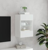 VidaXL Tv-meubel met LED-verlichting 40x30x60,5 cm wit