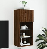 VidaXL Tv-meubel met LED-verlichting 40,5x30x90 cm bruineikenkleurig
