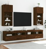VidaXL Tv-meubel met LED-verlichting 40,5x30x90 cm bruineikenkleurig