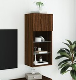 VidaXL Tv-meubel met LED-verlichting 40,5x30x90 cm bruineikenkleurig