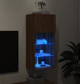 VidaXL Tv-meubel met LED-verlichting 40,5x30x90 cm bruineikenkleurig