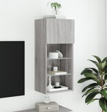 VidaXL Tv-meubel met LED-verlichting 40,5x30x90 cm grijs sonoma eiken