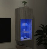 VidaXL Tv-meubel met LED-verlichting 40,5x30x90 cm grijs sonoma eiken