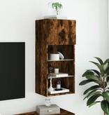 VidaXL Tv-meubel met LED-verlichting 40,5x30x90 cm gerookt eikenkleur