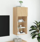 VidaXL Tv-meubel met LED-verlichting 40,5x30x90 cm sonoma eikenkleurig