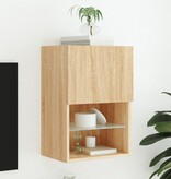 VidaXL Tv-meubel met LED-verlichting 40,5x30x60 cm sonoma eikenkleurig