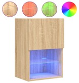 VidaXL Tv-meubel met LED-verlichting 40,5x30x60 cm sonoma eikenkleurig