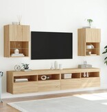 VidaXL Tv-meubel met LED-verlichting 40,5x30x60 cm sonoma eikenkleurig