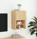 VidaXL Tv-meubel met LED-verlichting 40,5x30x60 cm sonoma eikenkleurig