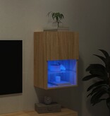 VidaXL Tv-meubel met LED-verlichting 40,5x30x60 cm sonoma eikenkleurig