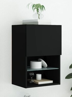 VidaXL Tv-meubel met LED-verlichting 40,5x30x60 cm zwart