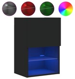 VidaXL Tv-meubel met LED-verlichting 40,5x30x60 cm zwart