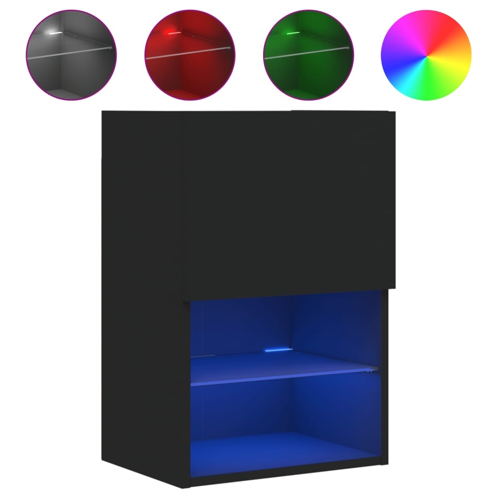 VidaXL Tv-meubel met LED-verlichting 40,5x30x60 cm zwart