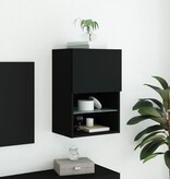 VidaXL Tv-meubel met LED-verlichting 40,5x30x60 cm zwart