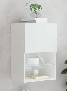 VidaXL Tv-meubel met LED-verlichting 40,5x30x60 cm wit