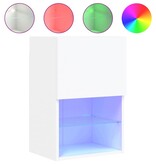 VidaXL Tv-meubel met LED-verlichting 40,5x30x60 cm wit