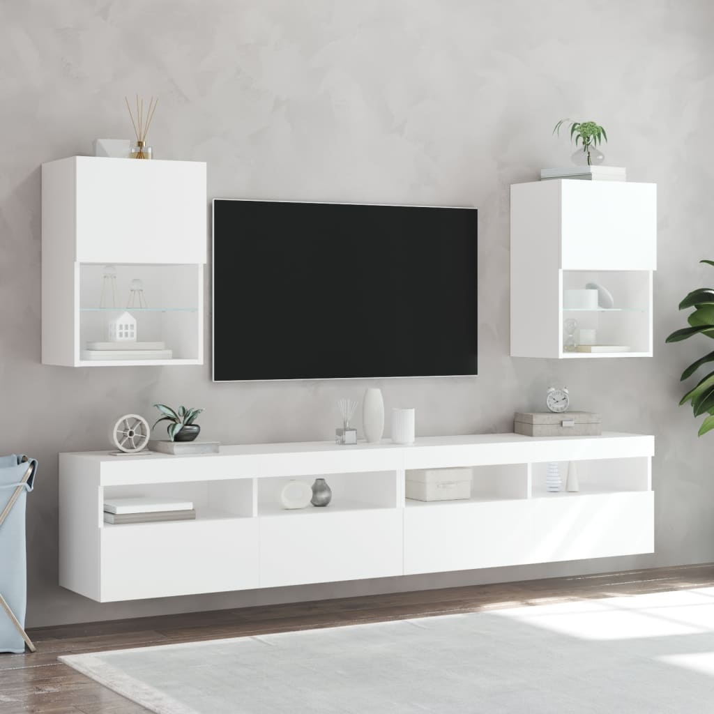 VidaXL Tv-meubel met LED-verlichting 40,5x30x60 cm wit