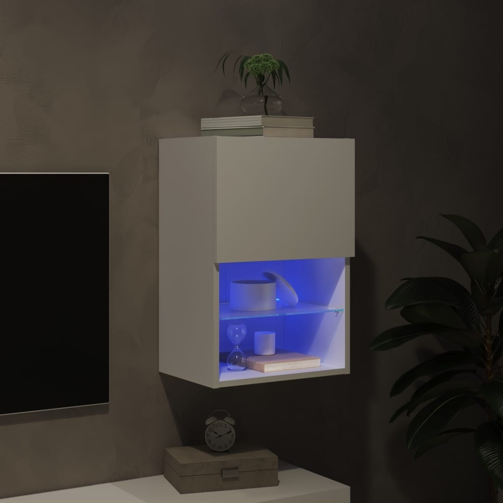 VidaXL Tv-meubel met LED-verlichting 40,5x30x60 cm wit