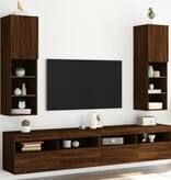 VidaXL Tv-meubels met LED-verlichting 2 st 30,5x30x102 cm bruineiken