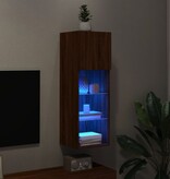 VidaXL Tv-meubel LED-verlichting 30,5x30x90 cm bruineikenkleurig