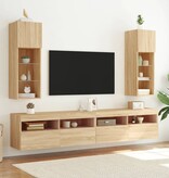 vidaXL Tv-meubel met LED-verlichting 30,5x30x90 cm sonoma eikenkleurig
