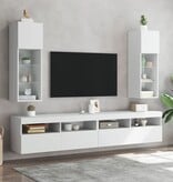 vidaXL Tv-meubel met LED-verlichting 30,5x30x90 cm wit