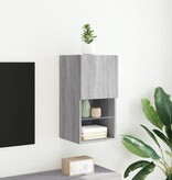 vidaXL Tv-meubel met LED-verlichting 30,5x30x60 cm grijs sonoma eiken