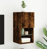 VidaXL Tv-meubel LED-verlichting 30,5x30x60 cm gerookt eikenkleurig