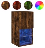 VidaXL Tv-meubel LED-verlichting 30,5x30x60 cm gerookt eikenkleurig
