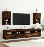 VidaXL Tv-meubel LED-verlichting 30,5x30x60 cm gerookt eikenkleurig