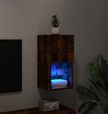 VidaXL Tv-meubel LED-verlichting 30,5x30x60 cm gerookt eikenkleurig