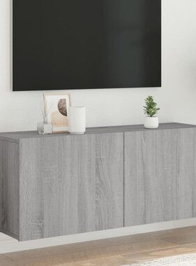 vidaXL Tv-meubel wandgemonteerd 100x30x41 cm grijs sonoma eikenkleurig
