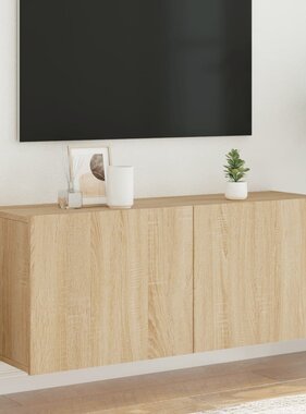 vidaXL Tv-meubel wandgemonteerd 100x30x41 cm sonoma eikenkleurig