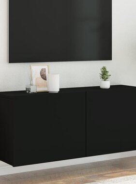 vidaXL Tv-meubel wandgemonteerd 100x30x41 cm zwart