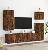 vidaXL Tv-meubels 2 st wandgemonteerd 80x30x41 cm gerookt eikenkleurig